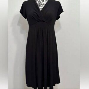 Elegant Black V-Neck Dress